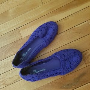 Bluecrush Purple Lace Design Ballet Flats